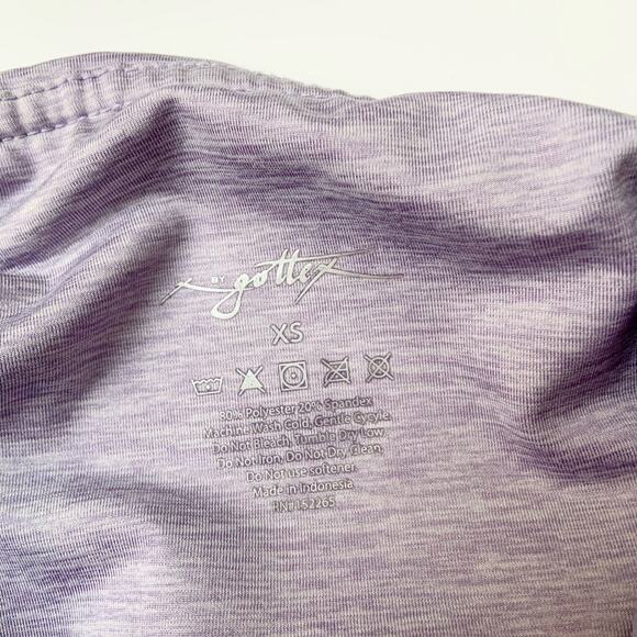 X by Gottex Purple High Rise Side Pockets Athletic Biker Shorts Women's XS - Picture 9 of 9